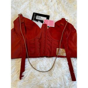 PRETTYLITTLETHING Shape Rust Buckle Detail Cargo Corset